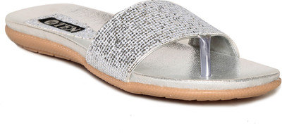 

TEN Women Silver Flats