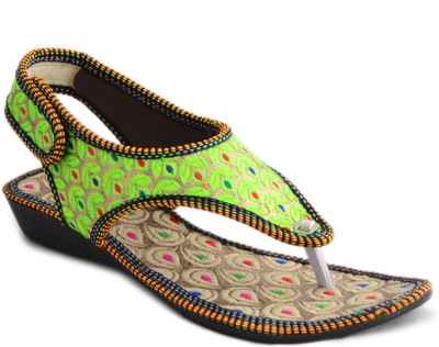 

Myra Women Green Flats