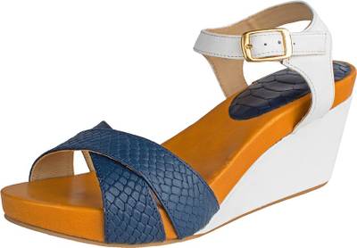 Hidesign Women Blue::Yellow Heels
