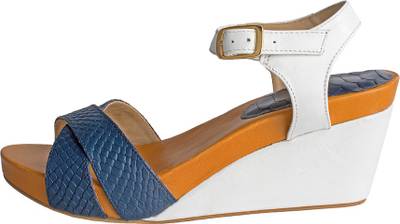 Hidesign Women Blue::Yellow Heels