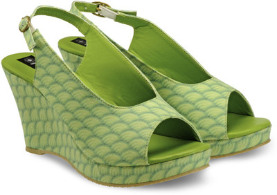 

Nell Women Green Wedges