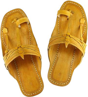 eKolhapuri Men Yellow Sandals