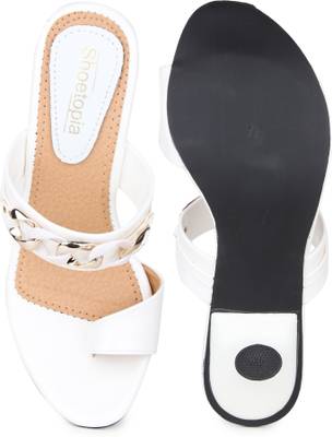 Shoetopia Women White Heels