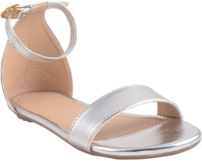 

Adorn Women Silver Flats