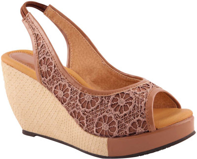 Adorn Women Brown Wedges