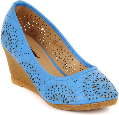 

Flat n Heels Women Blue Wedges