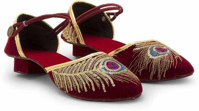 Indiangiftemporium Women Maroon Heels