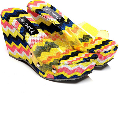 Nell Women Yellow Wedges