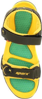 Sparx Men Olive Yellow Sandals