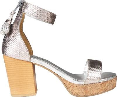 Glety Women Silver Heels