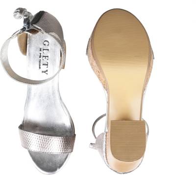 Glety Women Silver Heels