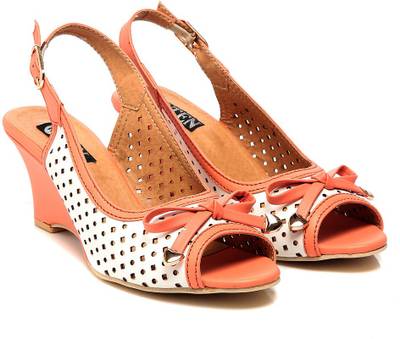 Ten Women Orange Heels