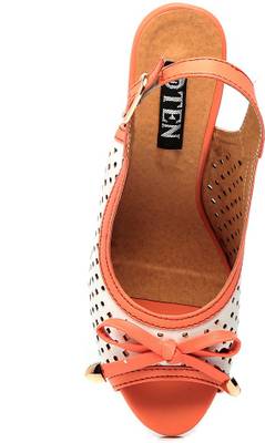 Ten Women Orange Heels