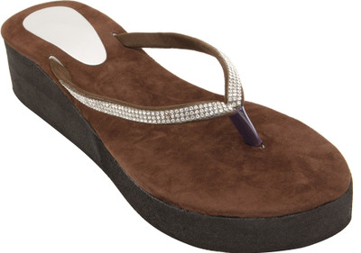

Footrendz Women Dark Brown Wedges