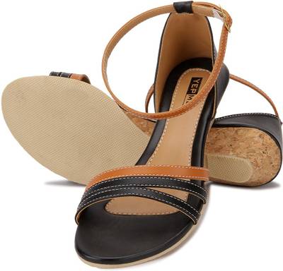 Yepme Women Beige &amp; Brown Heels