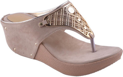 

Adorn Women Beige Wedges