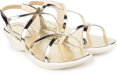 

Do Bhai Women Golden Wedges