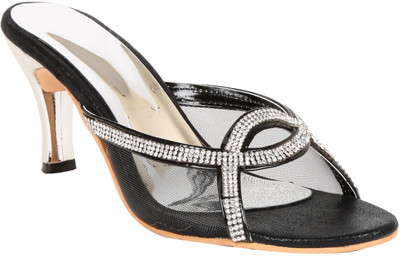 

Adorn Women Black and Silver Heels