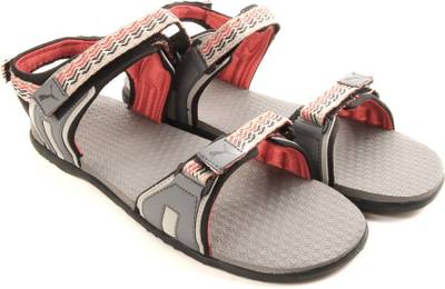 Puma Men steel gray-gray violet-high risk red Sports Sandals