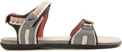 Puma Men steel gray-gray violet-high risk red Sports Sandals