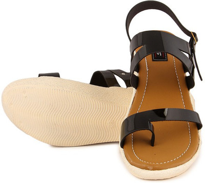 

Feather Leather Women Black Wedges