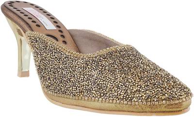 Mochi Women 28,Antiq-Gold Heels