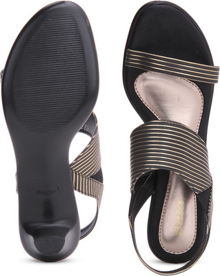 bata women black heels