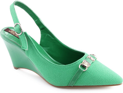 Shuz Touch Women Green Wedges