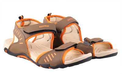 Lotto Men Brown Orange Sports Sandals