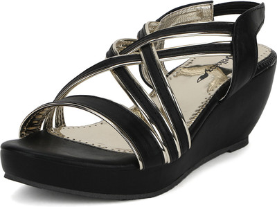 

Bellafoz Women BLACK Wedges