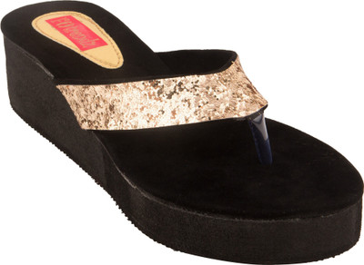 

Footrendz Women Black Wedges