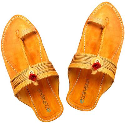 eKolhapuri Men Yellow Sandals