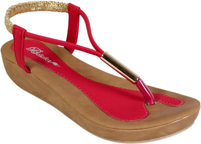 Bellafoz Women Red Wedges