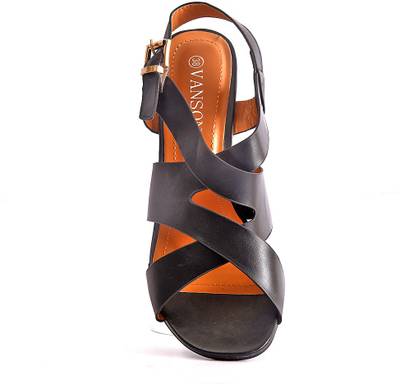 Vanson Women Black Heels