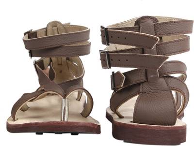 Stiletto Men Brown Sandals