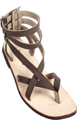 Stiletto Men Brown Sandals