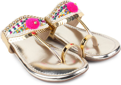 Do Bhai Women Golden Flats