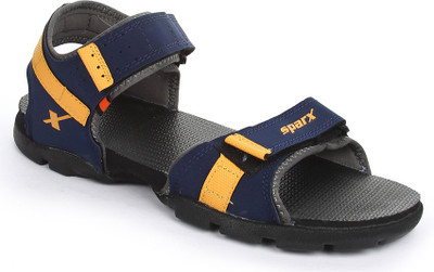 

Sparx Men Navy Blue Yellow Sandals
