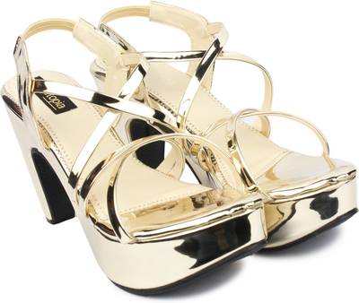 Shoetopia Women Golden Heels