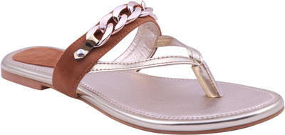 

Adorn Women Brown and Silver Flats
