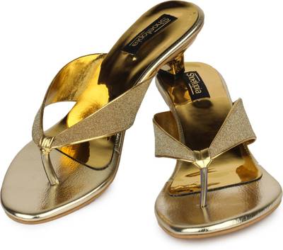 Shoetopia Women Golden Heels