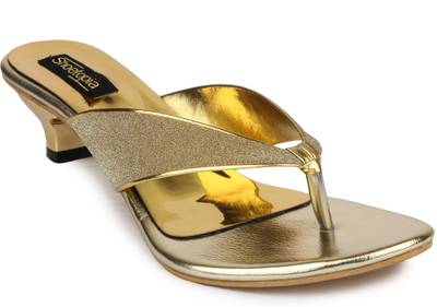 Shoetopia Women Golden Heels