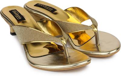 Shoetopia Women Golden Heels