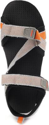 Sparx Men Grey Orange Sports Sandals