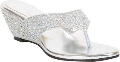 

Adorn Women Silver Wedges