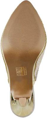 Mochi Women 15,Gold Heels