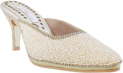 Mochi Women 15,Gold Heels