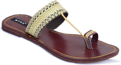 

Myra Women Golden Flats