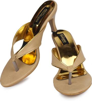 Shoetopia Women Cream Heels