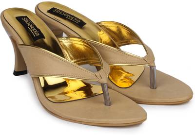 Shoetopia Women Cream Heels